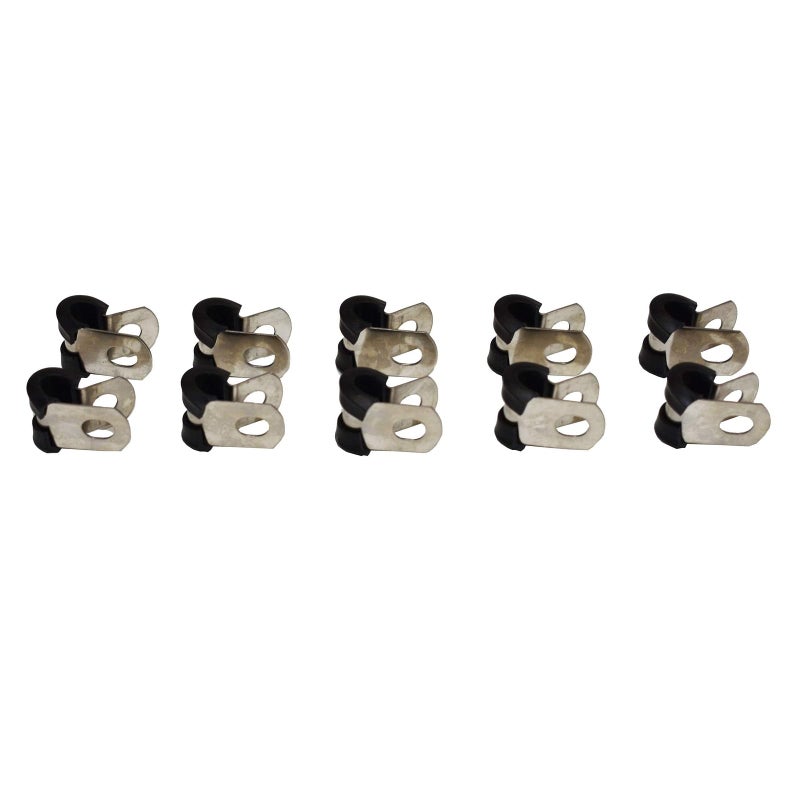 A-Team Performance 3/16-Inch Stainless Steel Brake Line Clips & Clamps - 3/16-Inch Black Industrial - Neoprene Cushion & Corrosion Resistant - Protects Brake & Fuel Lines & Cables - 10 Pack - Image 2